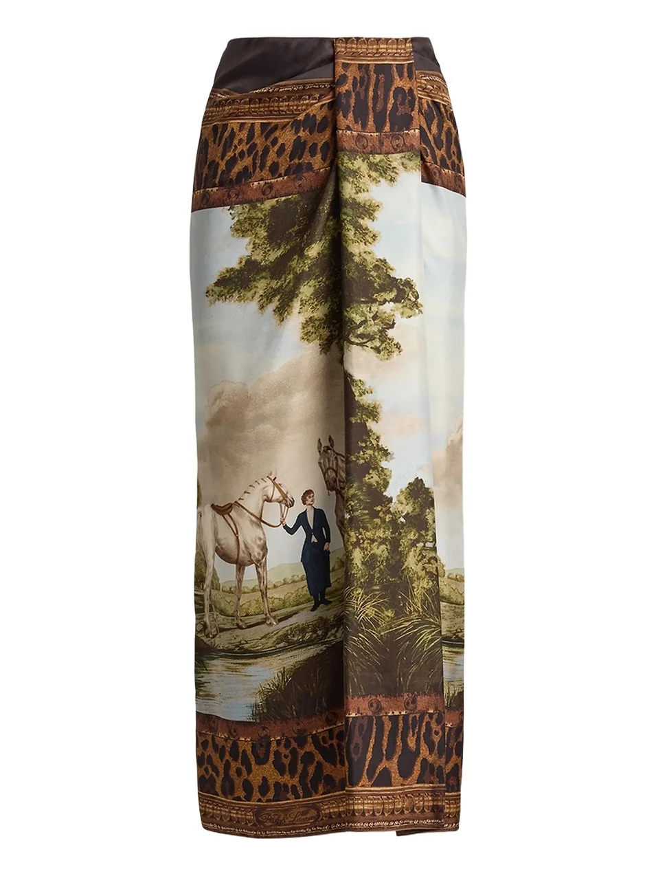 Women's Debbie Silk Scenic Midi Skirt