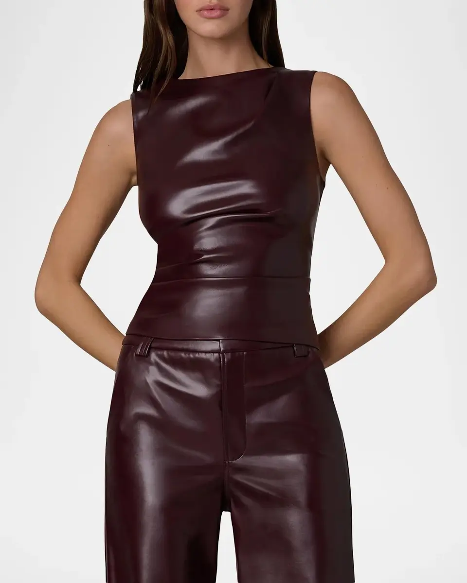 Joe's Jeans The Meg Vegan Leather Top | Thumbnail 4 Joe's Jeans The Meg Vegan Leather Top | Thumbnail 4