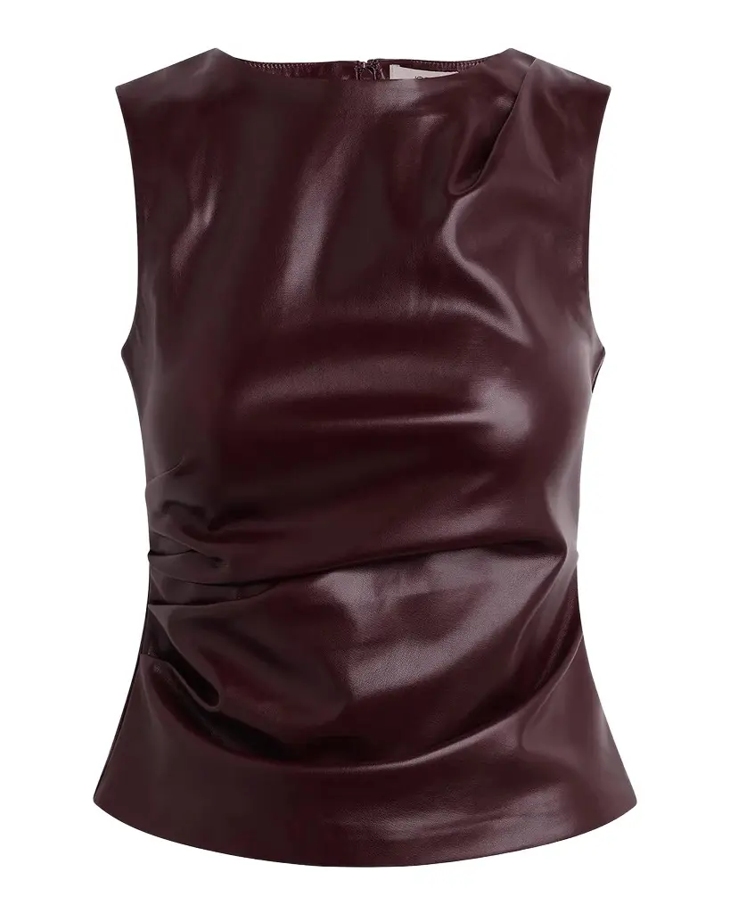 The Meg Vegan Leather Top The Meg Vegan Leather Top