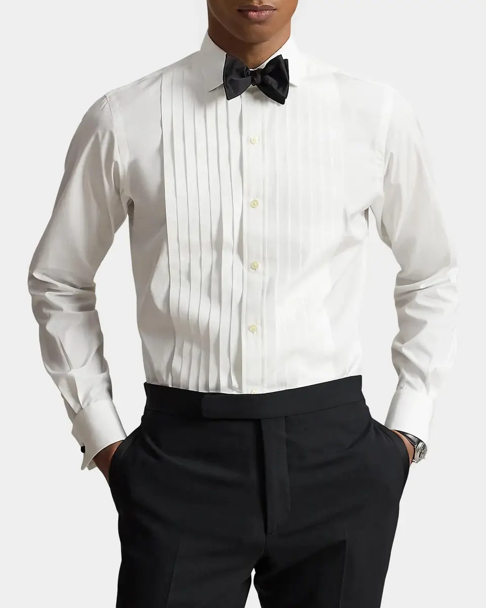 Polo Ralph Lauren Men's Cotton Poplin Tuxedo Shirt | Thumbnail 4 Polo Ralph Lauren Men's Cotton Poplin Tuxedo Shirt | Thumbnail 4