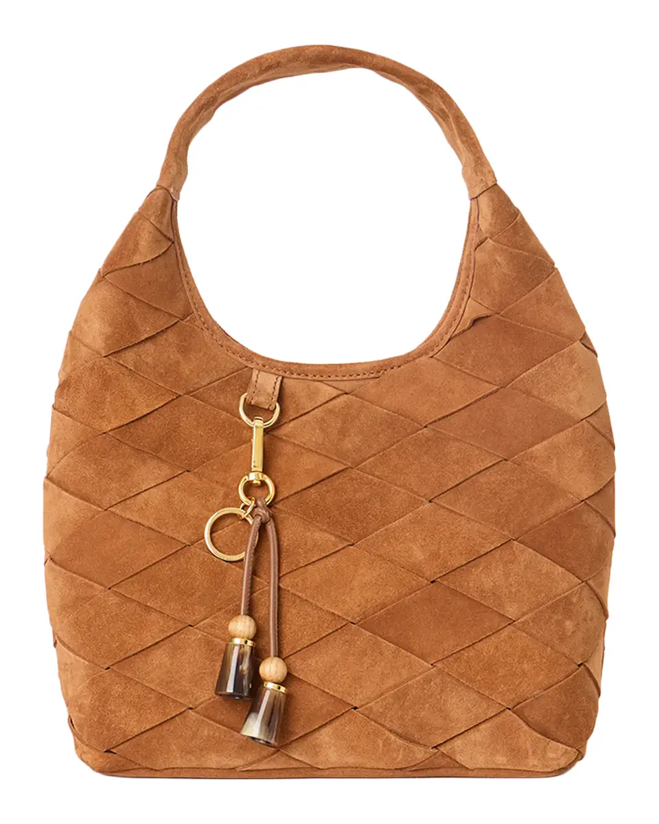 BTB Los Angeles Felix Woven Suede Hobo Bag | Thumbnail 2 BTB Los Angeles Felix Woven Suede Hobo Bag | Thumbnail 2