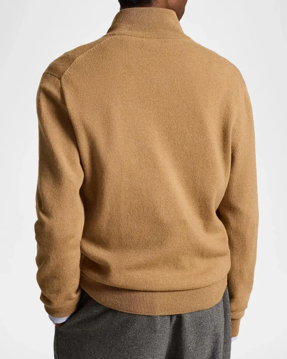 Polo Ralph Lauren Logo Wool Quarter-Zip Sweater | Thumbnail 3