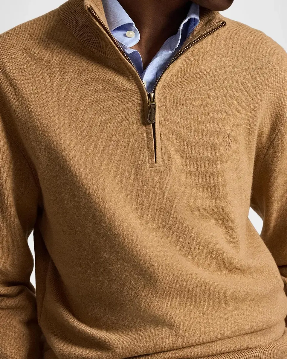 Polo Ralph Lauren Logo Wool Quarter-Zip Sweater | Thumbnail 5