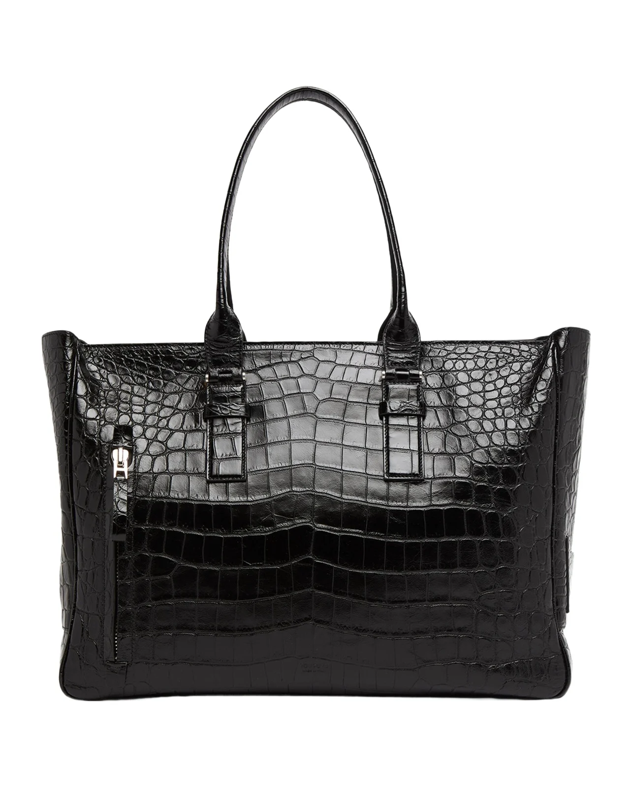 Tom Ford Men's Croc-Embossed Leather Tote Bag