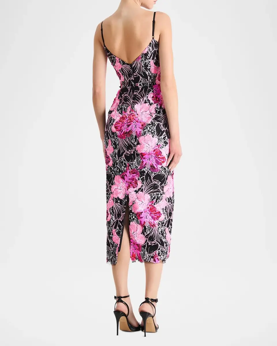 HELSI Emilia Sequin Floral Bodycon Midi Dress | Thumbnail 3 HELSI Emilia Sequin Floral Bodycon Midi Dress | Thumbnail 3