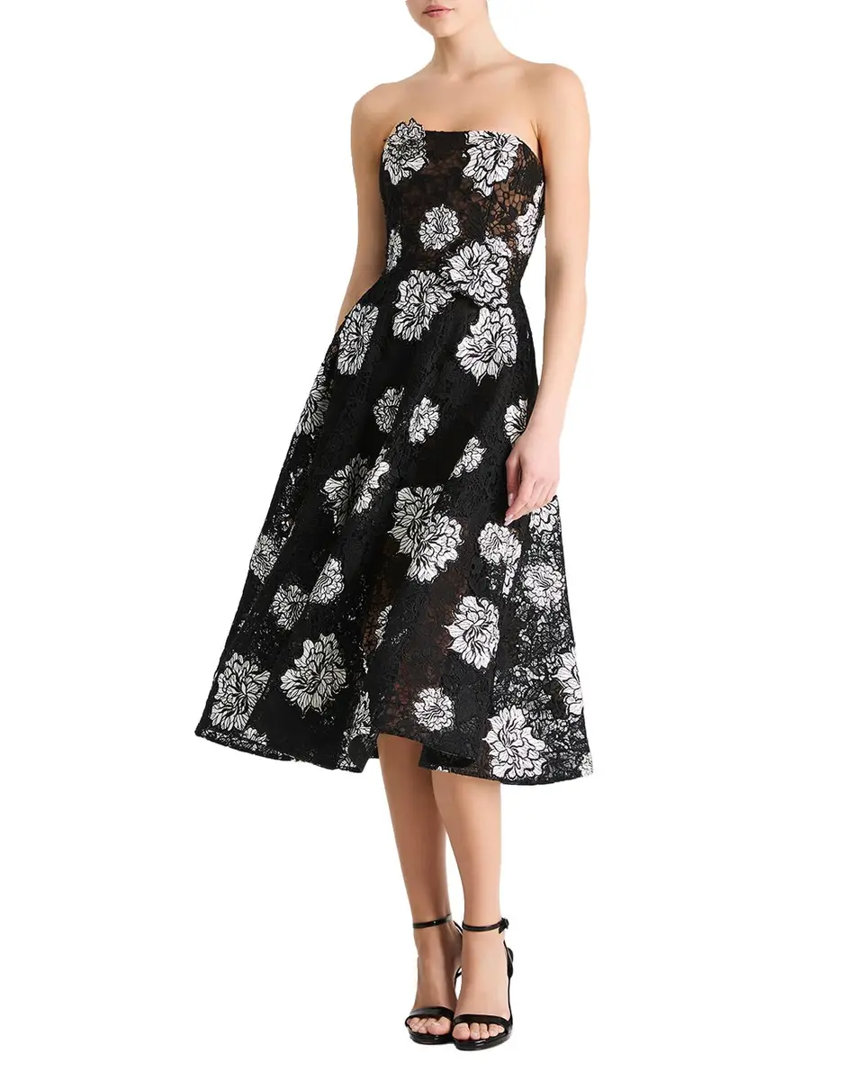 HELSI Cassandra Strapless Floral Lace Midi Dress | Thumbnail 6 HELSI Cassandra Strapless Floral Lace Midi Dress | Thumbnail 6