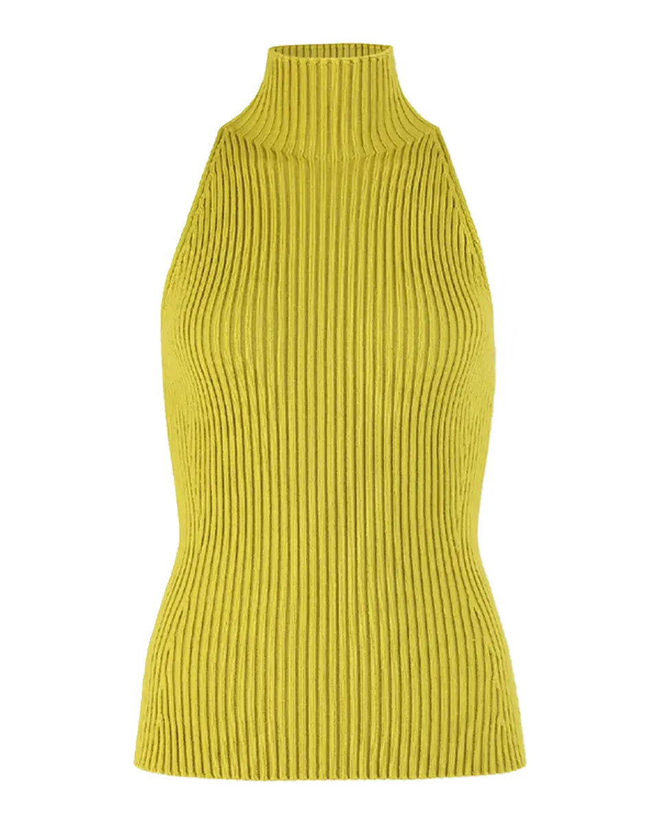 Alaïa Mock-Neck Wool-Blend Rib Halter Top | Thumbnail 2 Alaïa Mock-Neck Wool-Blend Rib Halter Top | Thumbnail 2