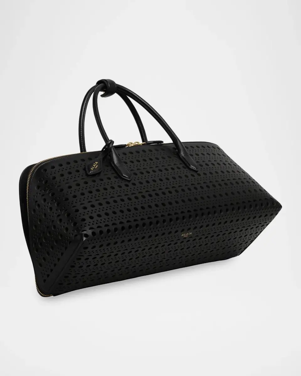 Alaïa Delta Small Perforated Leather Top-Handle Bag | Thumbnail 2 Alaïa Delta Small Perforated Leather Top-Handle Bag | Thumbnail 2