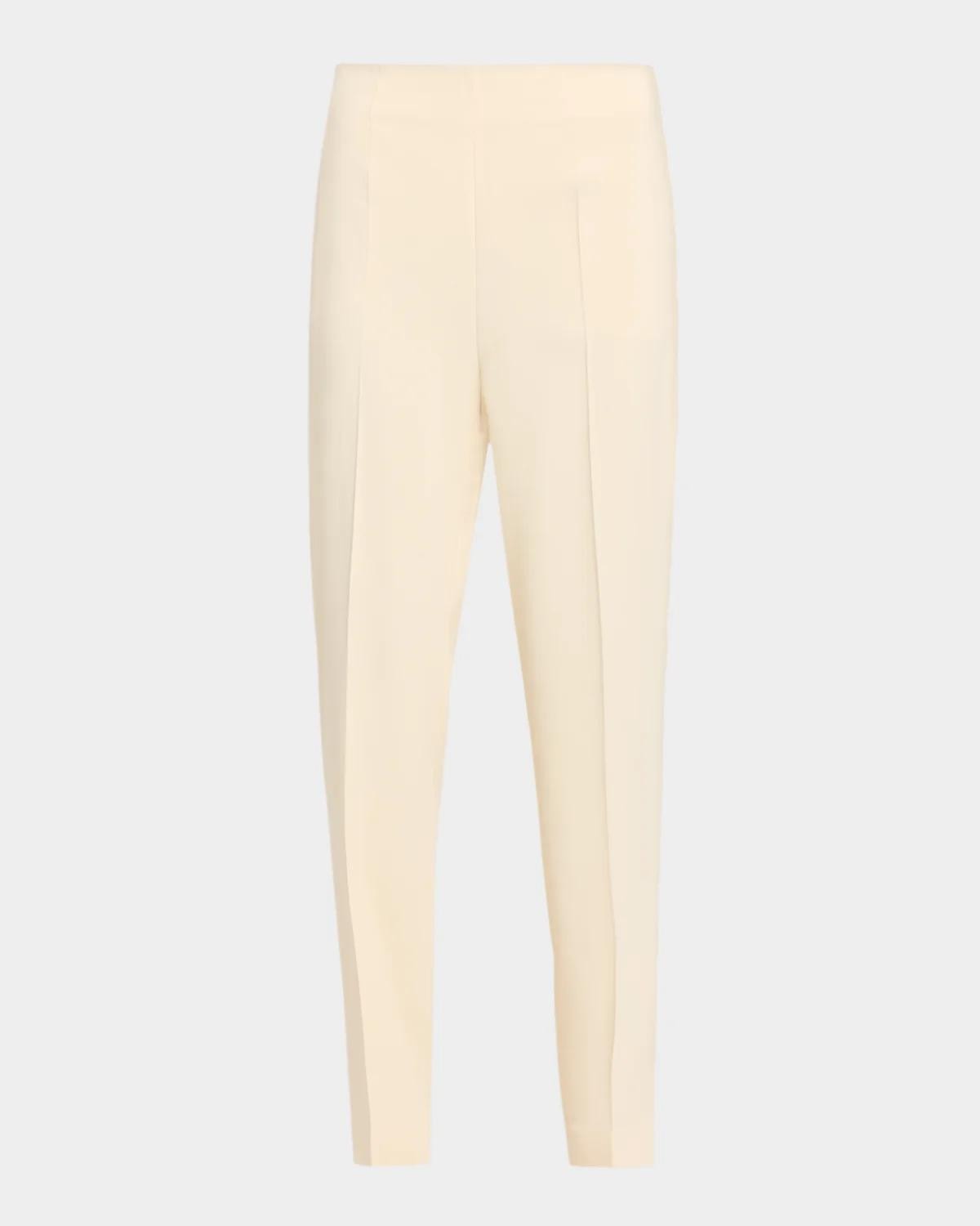 Mid-Rise Crepe Straight-Leg Trousers Mid-Rise Crepe Straight-Leg Trousers