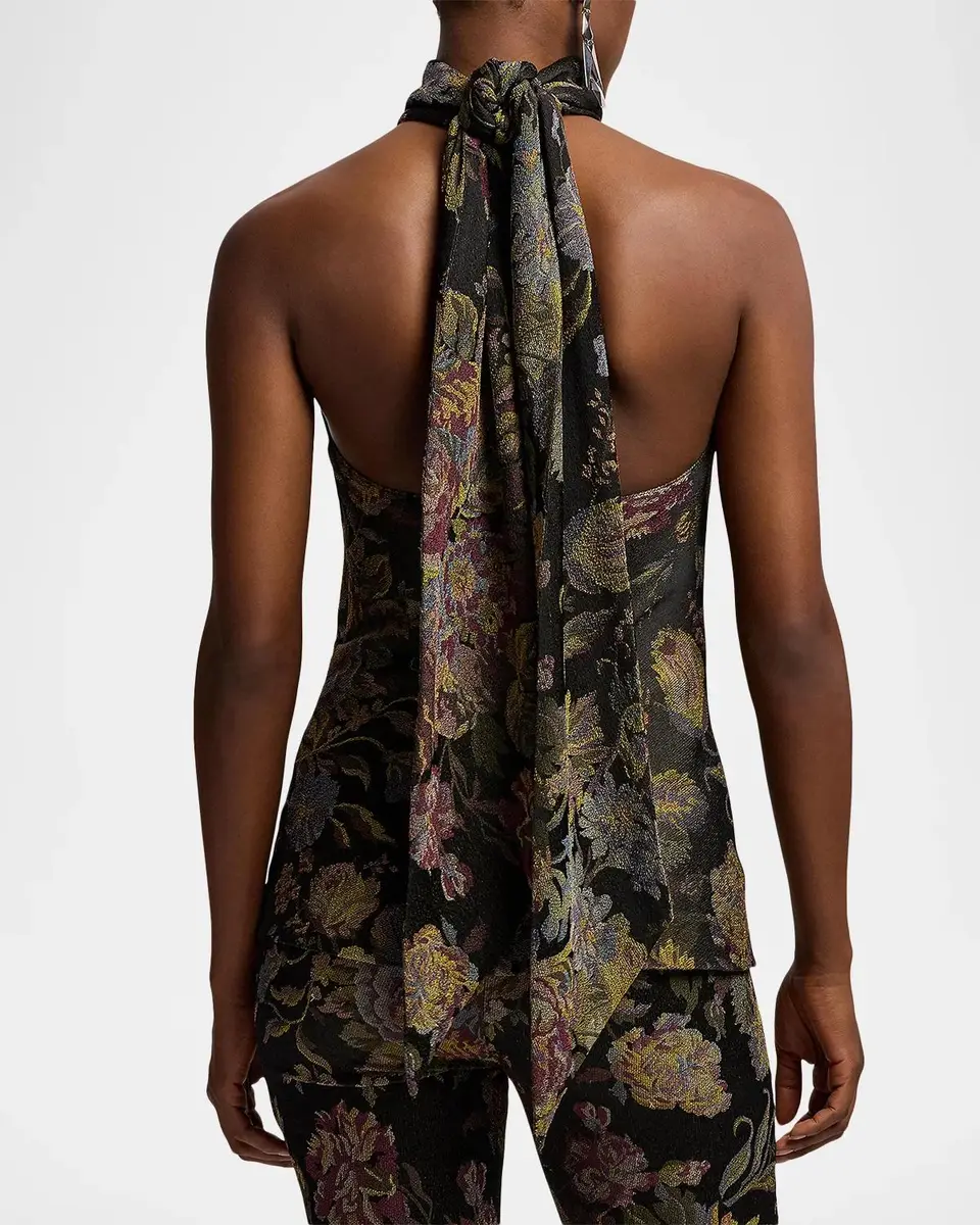 Ralph Lauren Collection Chilton Floral Jacquard Top | Thumbnail 3 Ralph Lauren Collection Chilton Floral Jacquard Top | Thumbnail 3