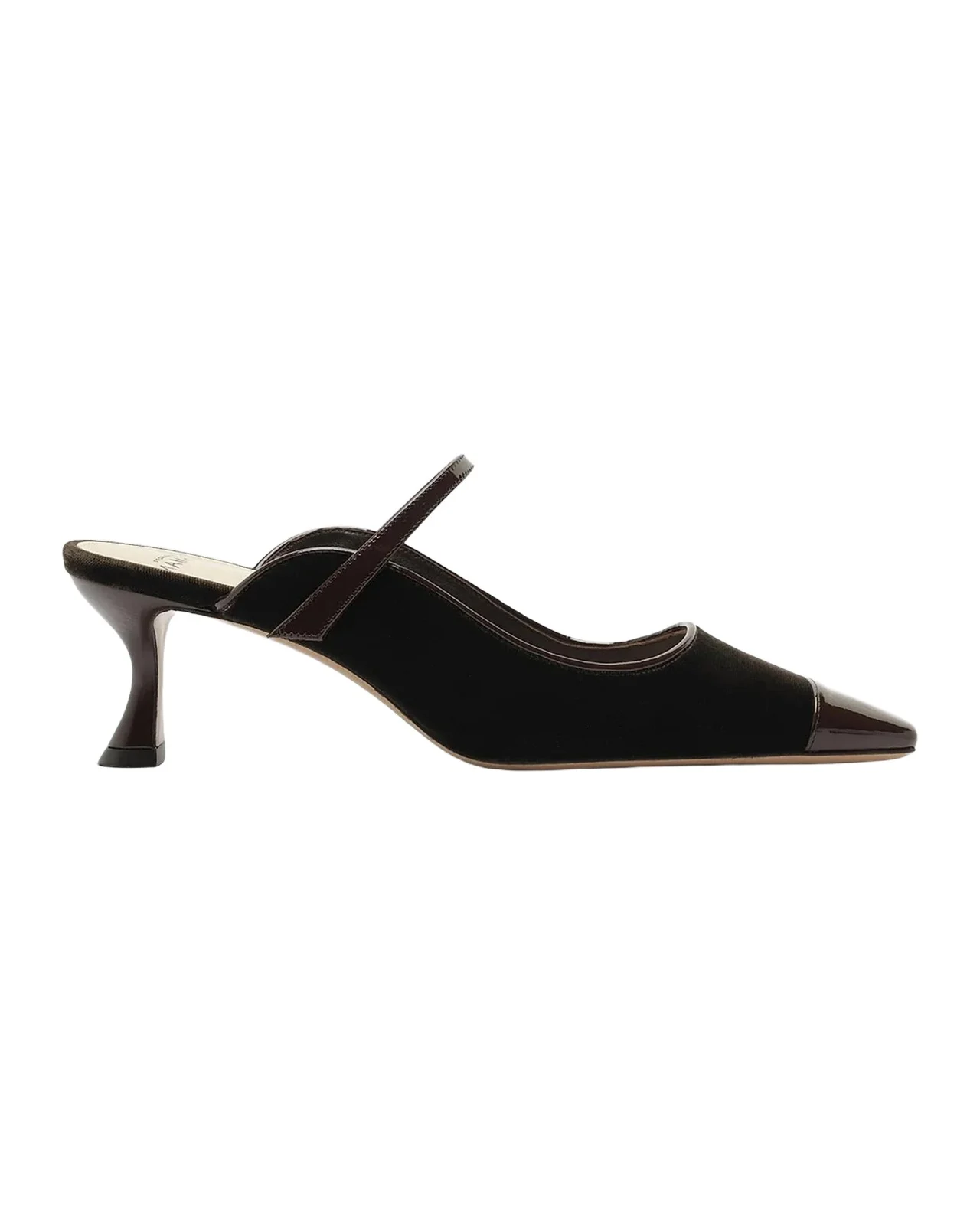 60mm Tita Wave Velvet Mule Pumps
