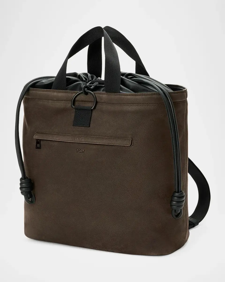 Loewe Men's Squad Nubuck & Leather Backpack | Thumbnail 3 Loewe Men's Squad Nubuck & Leather Backpack | Thumbnail 3