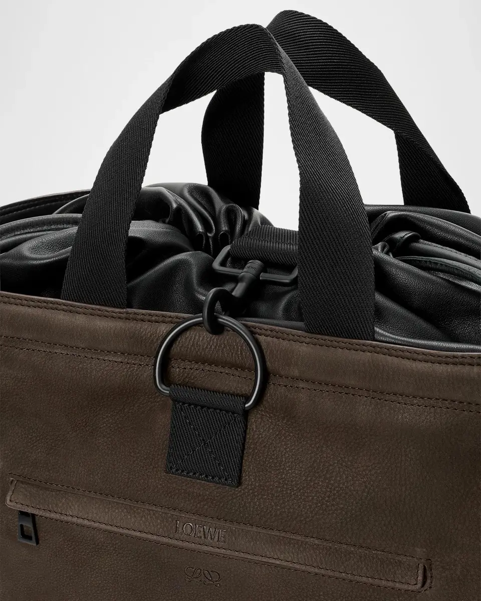 Loewe Men's Squad Nubuck & Leather Backpack | Thumbnail 6 Loewe Men's Squad Nubuck & Leather Backpack | Thumbnail 6