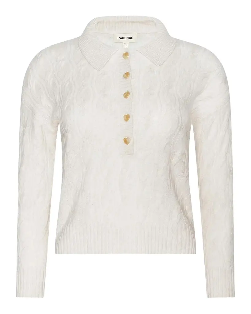 L'Agence Cable-Knit Wool Sweater