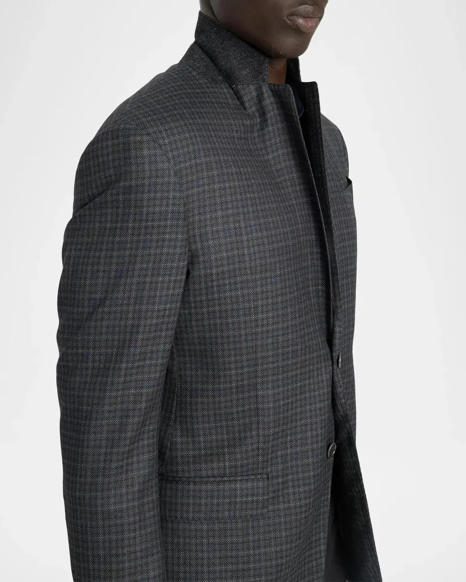 Emporio Armani Blur Box Checked Wool Sport Coat | Thumbnail 7 Emporio Armani Blur Box Checked Wool Sport Coat | Thumbnail 7