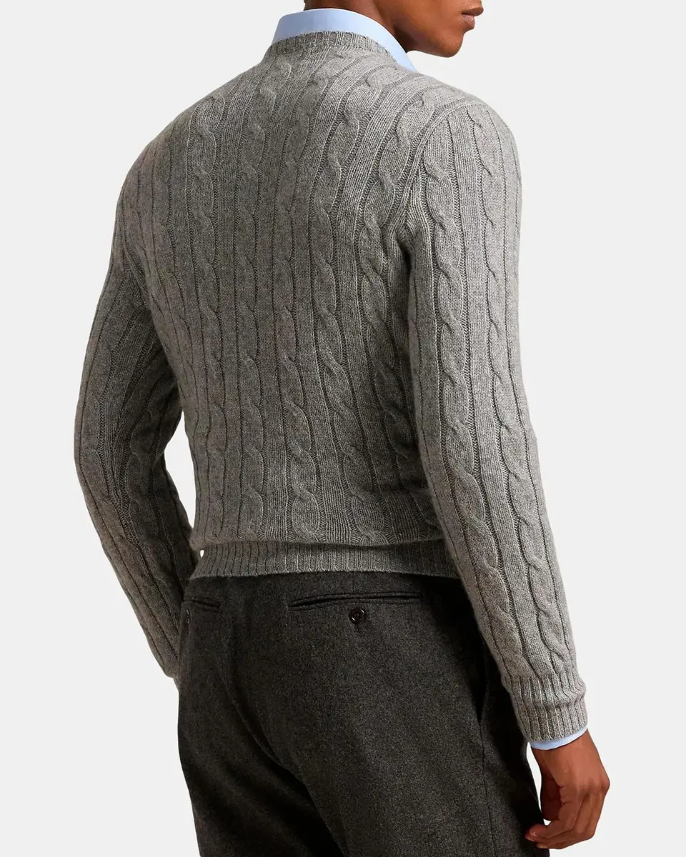 Polo Ralph Lauren Men's The Iconic Cable-Knit Cashmere Sweater | Thumbnail 3 Polo Ralph Lauren Men's The Iconic Cable-Knit Cashmere Sweater | Thumbnail 3