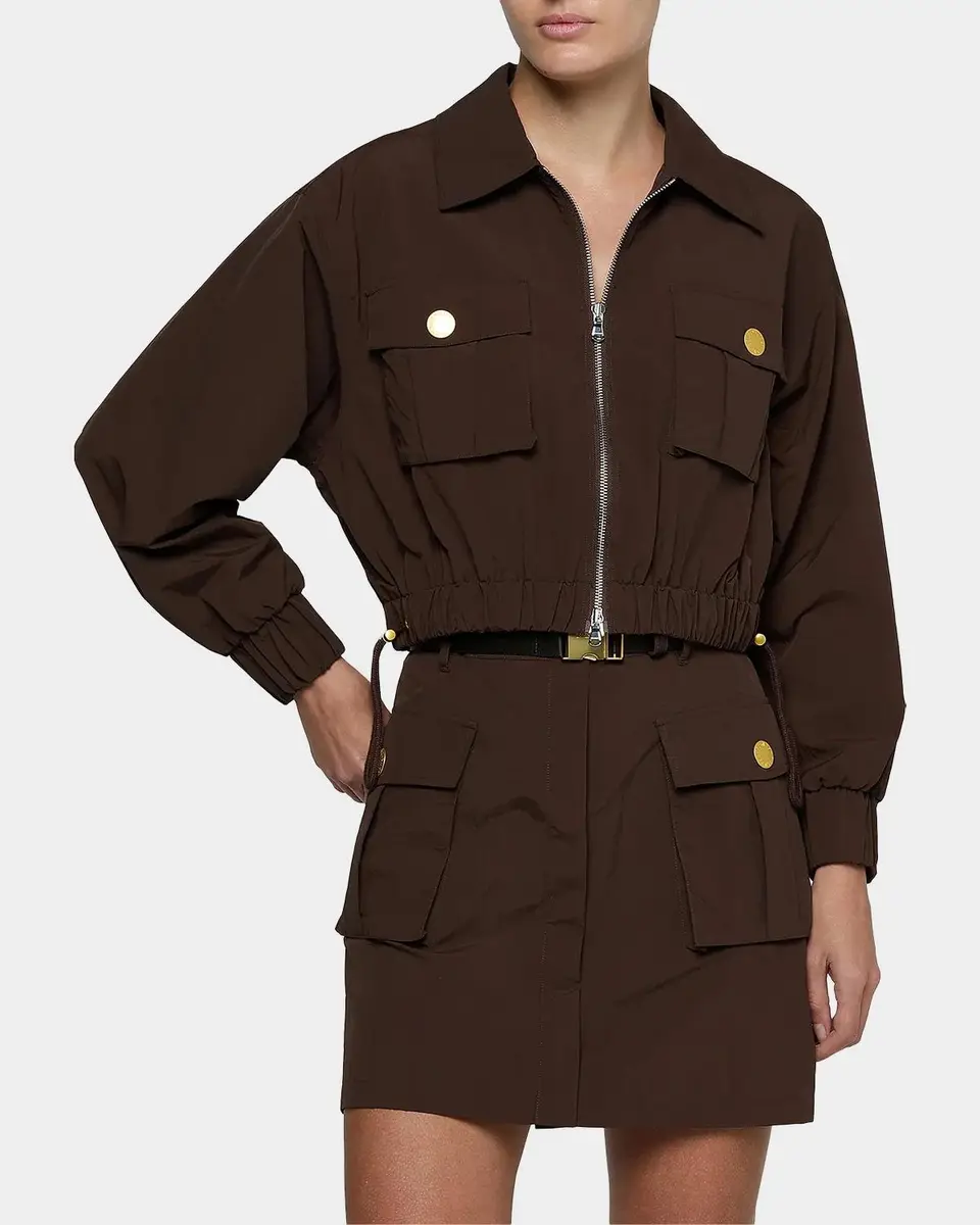 L'Agence Kade Cargo Pocket Windbreaker Jacket | Thumbnail 4