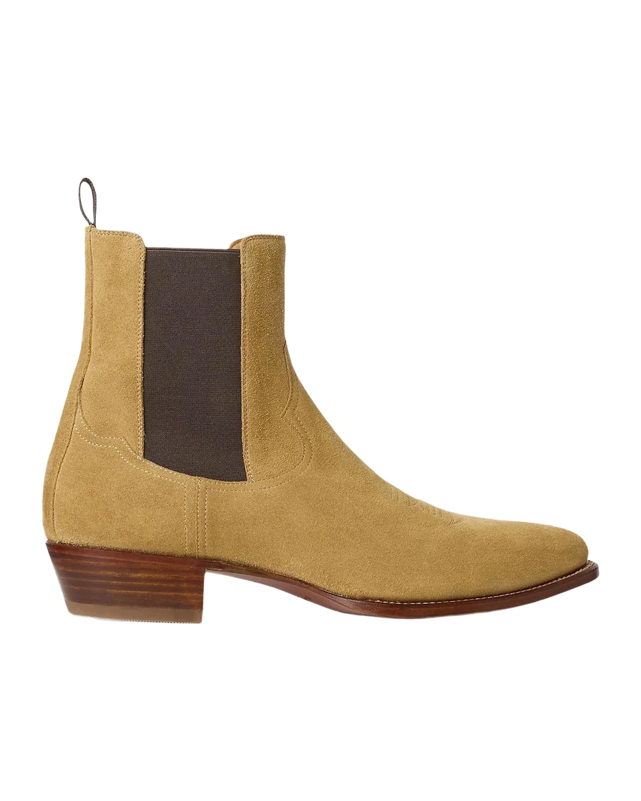 Men's Calf-Suede Chelsea Western Boots