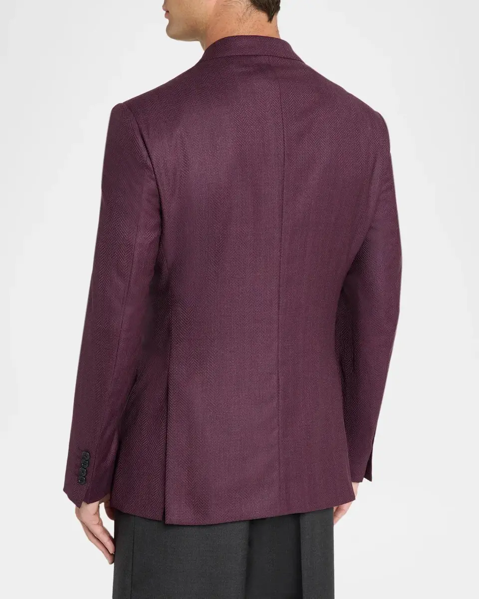 Emporio Armani Men's G-Line Wool Slim Herringbone Sport Coat | Thumbnail 3 Emporio Armani Men's G-Line Wool Slim Herringbone Sport Coat | Thumbnail 3