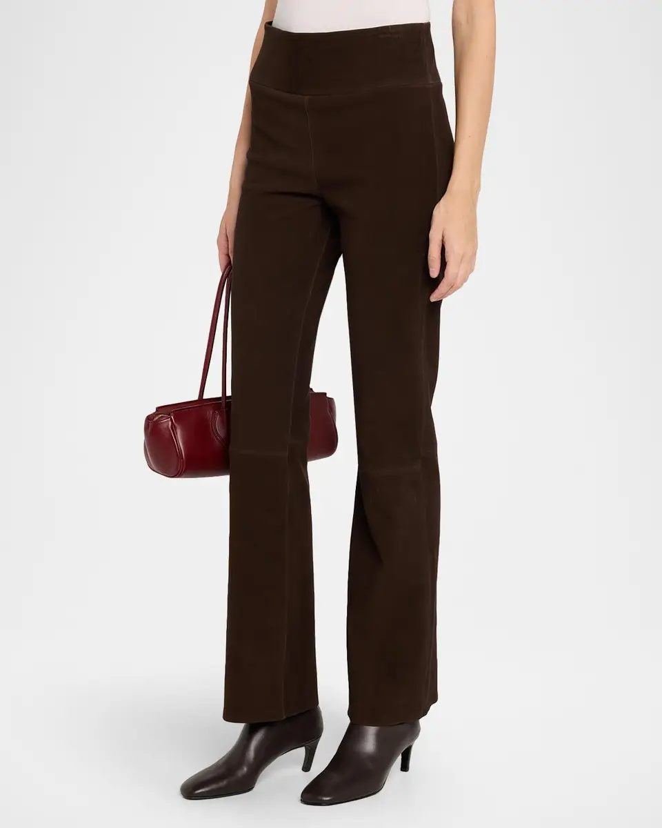 Kobi Halperin Madi Straight-Leg Suede Pants | Thumbnail 4