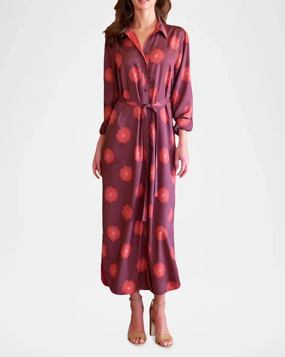 Finley Harlowe Floral Medallion-Print Midi Shirtdress | Thumbnail 2 Finley Harlowe Floral Medallion-Print Midi Shirtdress | Thumbnail 2