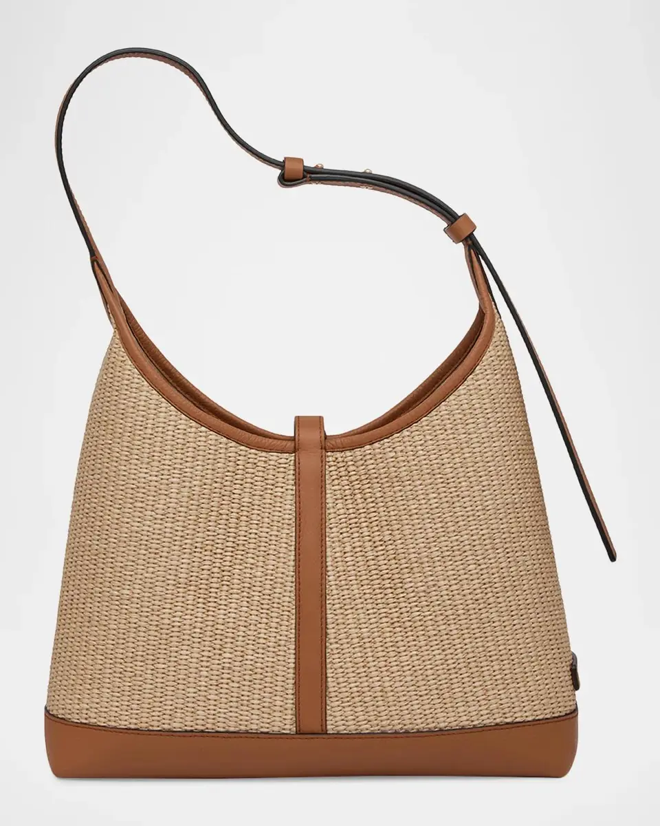 Strathberry Kite Midi Raffia-Effect Hobo Bag | Thumbnail 7