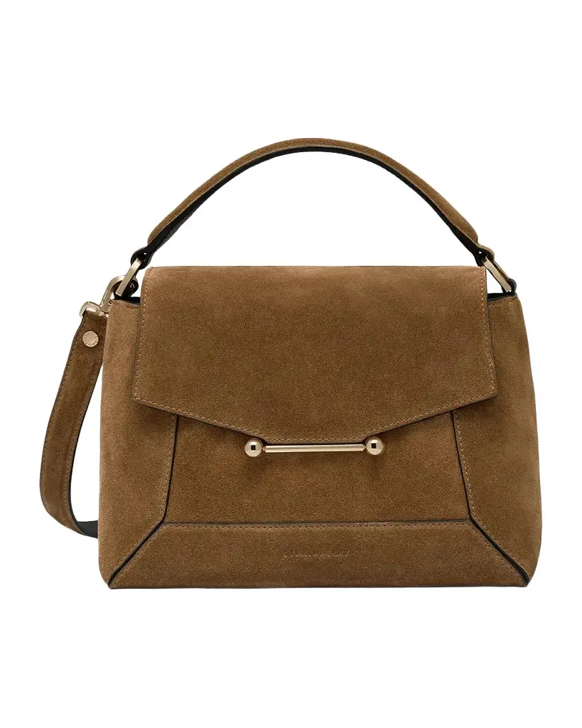 Strathberry Mosaic Suede Top-Handle Bag
