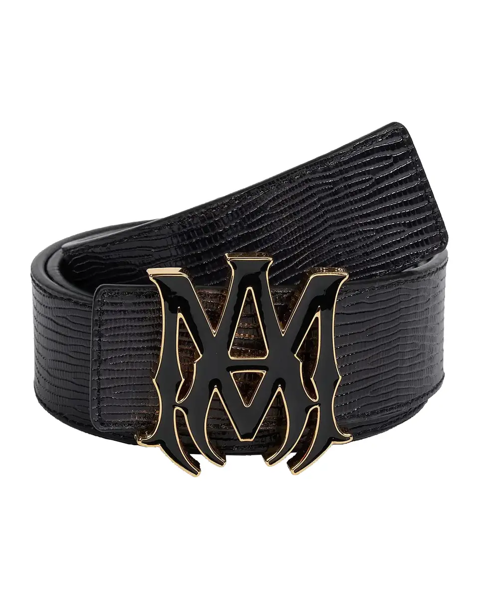 AMIRI Men's Lizard-Embossed Leather Belt | Thumbnail 2