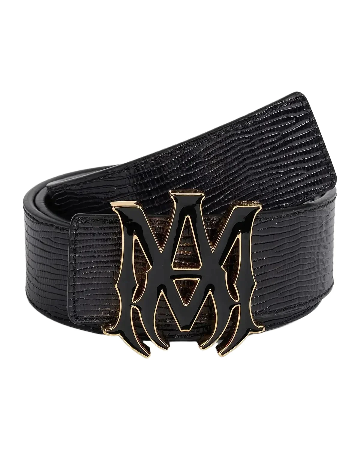 AMIRI Men's Lizard-Embossed Leather Belt