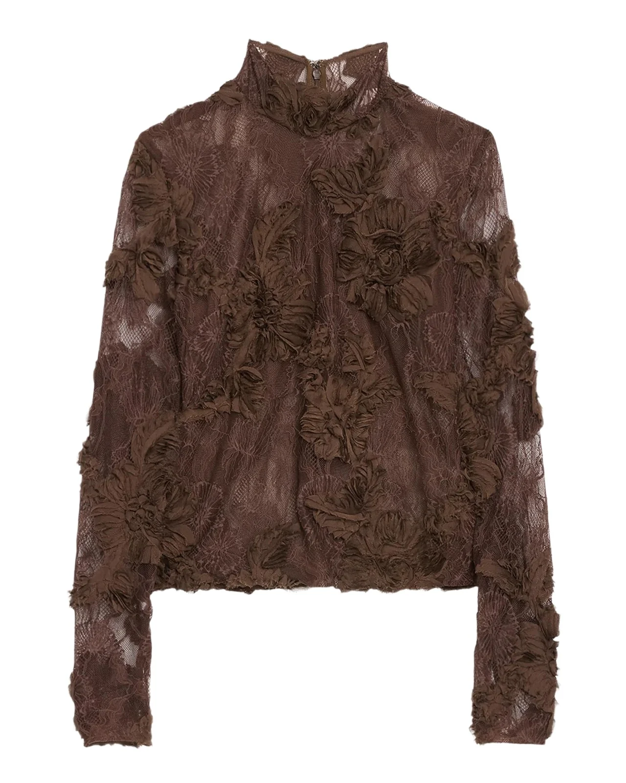 Aknvas Freja Floral Lace High-Neck Top