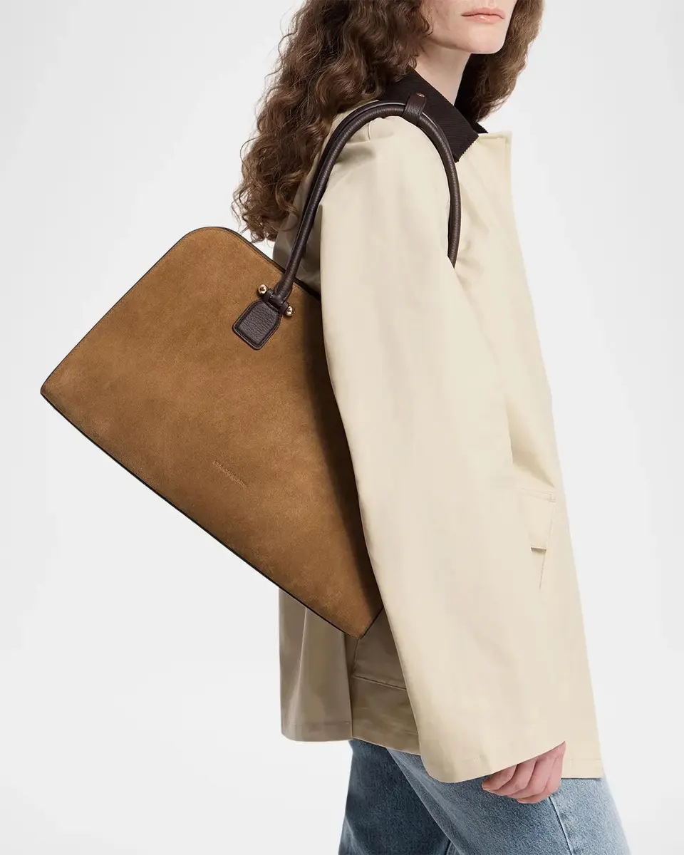 Strathberry Georgia Suede Maxi Shoulder Bag | Thumbnail 2 Strathberry Georgia Suede Maxi Shoulder Bag | Thumbnail 2