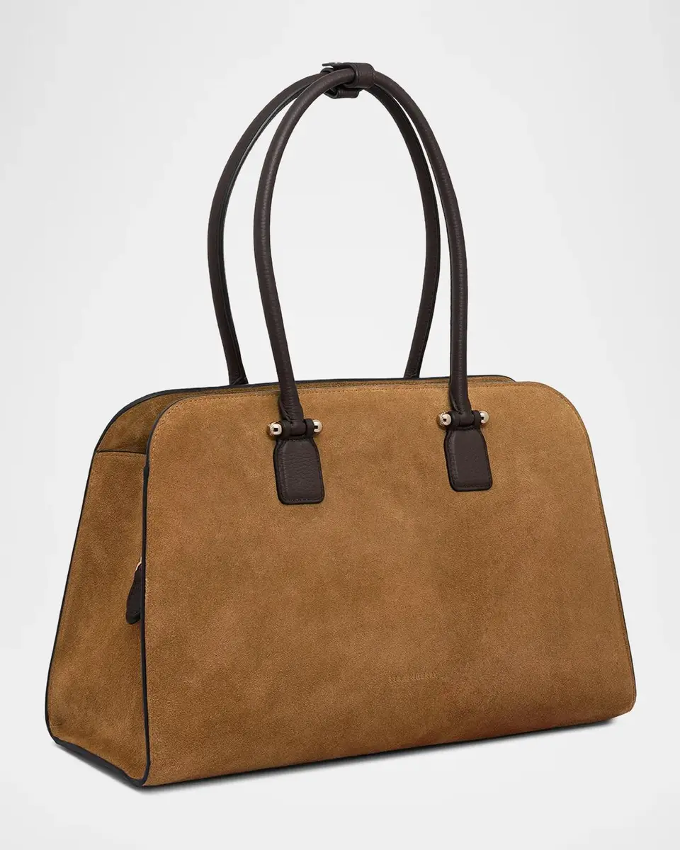 Strathberry Georgia Suede Maxi Shoulder Bag | Thumbnail 3 Strathberry Georgia Suede Maxi Shoulder Bag | Thumbnail 3