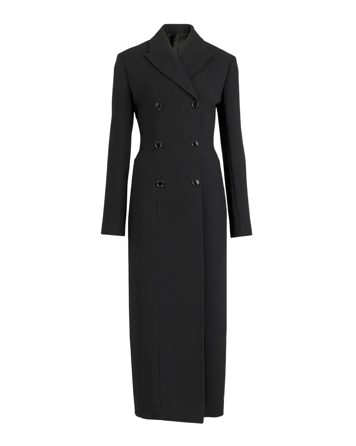 Wool Crepe Double-Breasted Tailored Coat Wool Crepe Double-Breasted Tailored Coat