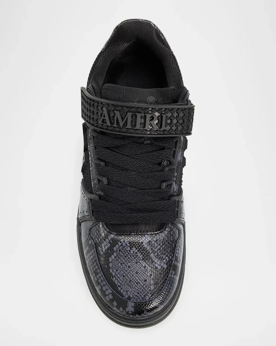 AMIRI Men's Skyline Snake-Effect Leather Sneakers | Thumbnail 4 AMIRI Men's Skyline Snake-Effect Leather Sneakers | Thumbnail 4