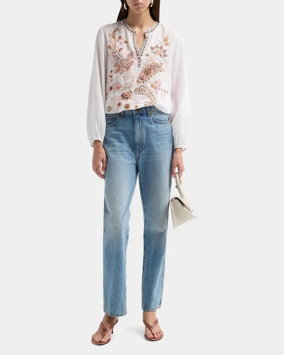 Johnny Was Lyora Embroidered Relaxed Swing Blouse | Thumbnail 2 Johnny Was Lyora Embroidered Relaxed Swing Blouse | Thumbnail 2