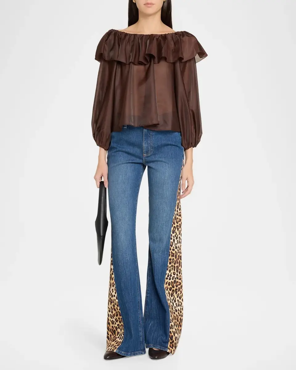 Alice + Olivia Alta Organza Off-Shoulder Blouse | Thumbnail 2 Alice + Olivia Alta Organza Off-Shoulder Blouse | Thumbnail 2