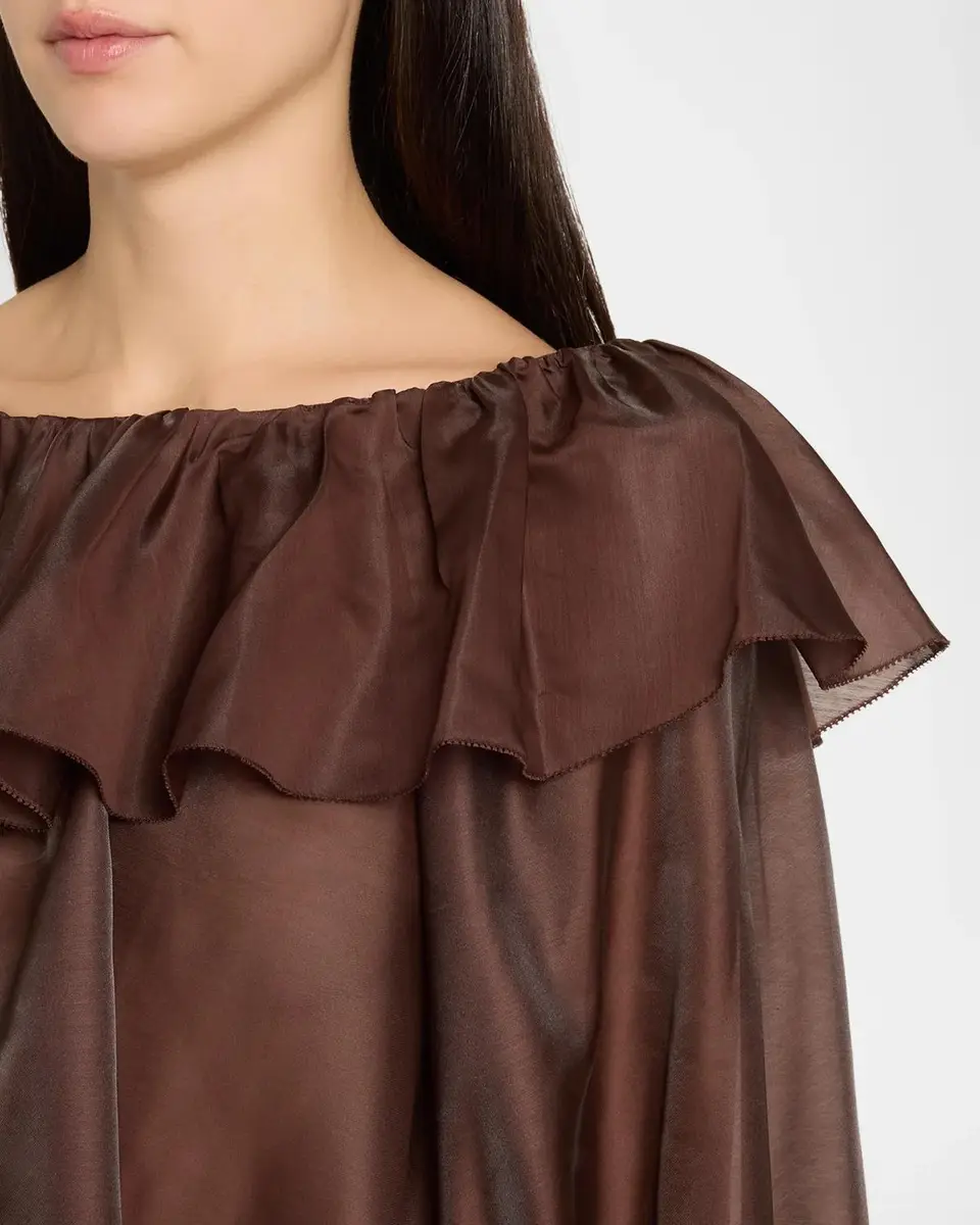 Alice + Olivia Alta Organza Off-Shoulder Blouse | Thumbnail 5 Alice + Olivia Alta Organza Off-Shoulder Blouse | Thumbnail 5