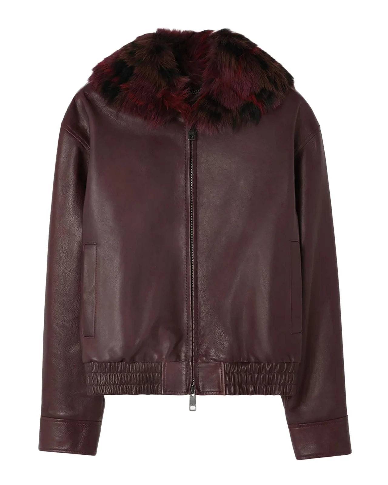 Burberry Men's Latchford Shearling-Collar Leather Jacket