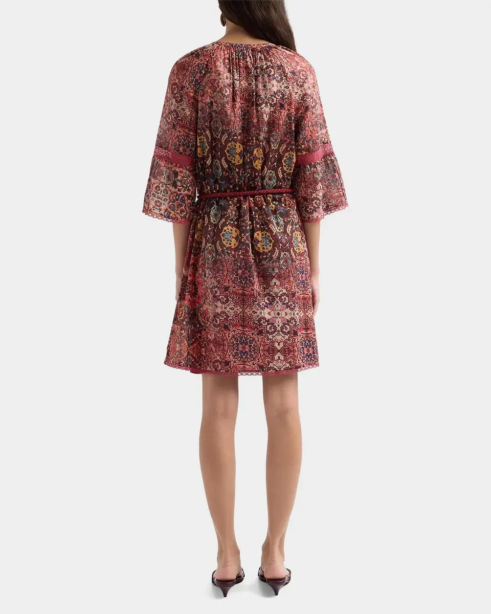 Johnny Was Mandie Floral Peasant Mini Dress | Thumbnail 3