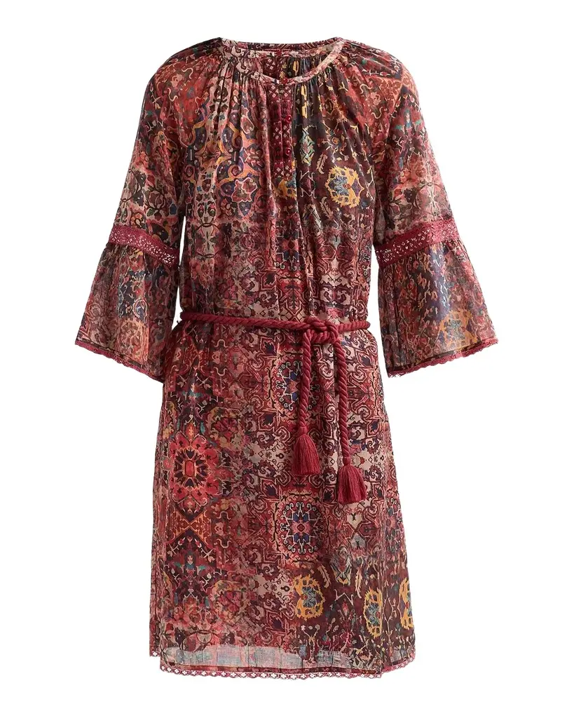 Mandie Floral Peasant Mini Dress