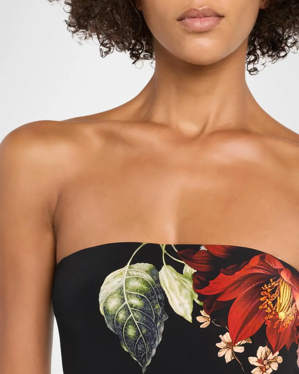 Alice + Olivia Delora Floral Strapless Maxi Dress | Thumbnail 5 Alice + Olivia Delora Floral Strapless Maxi Dress | Thumbnail 5