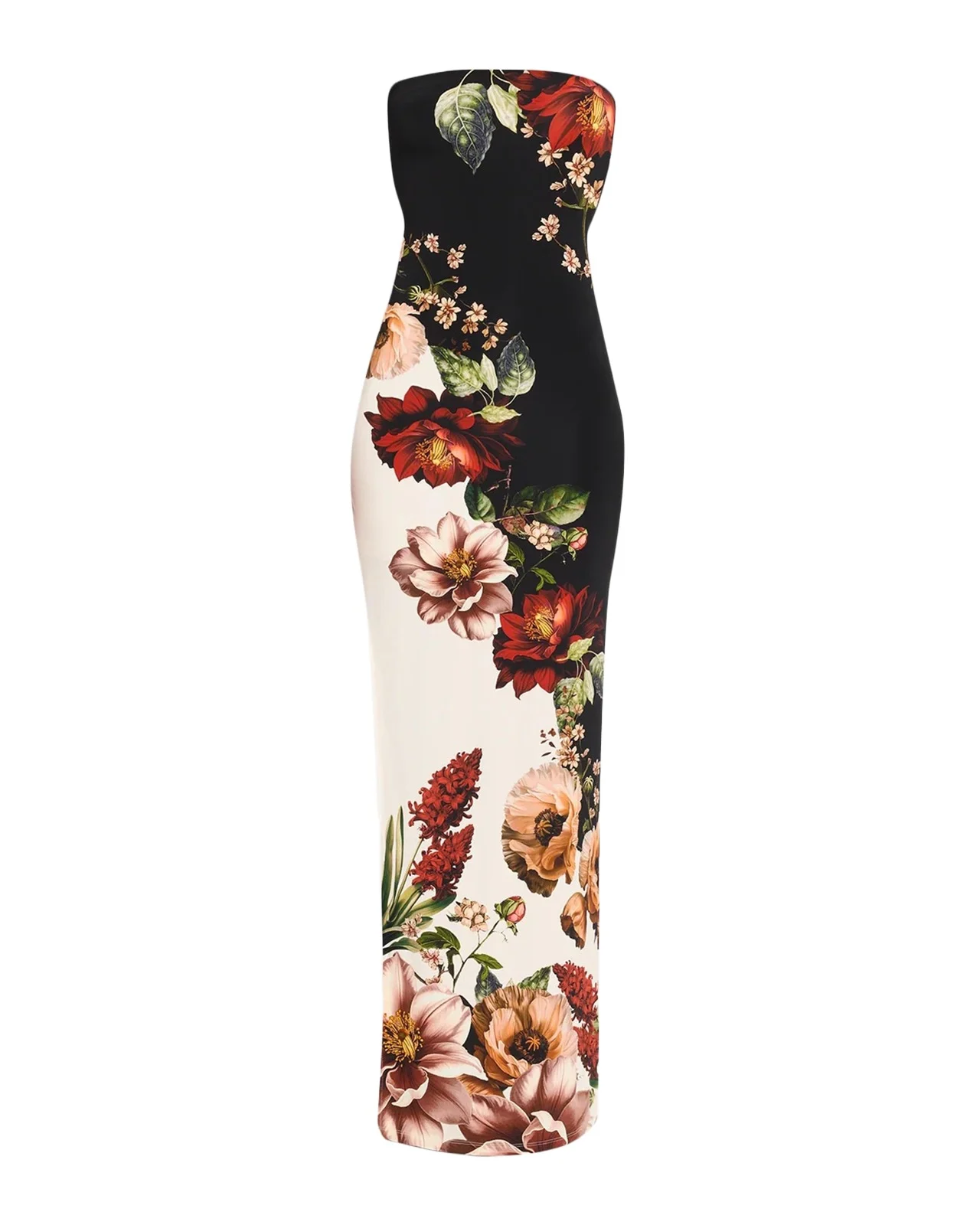 Alice + Olivia Delora Floral Strapless Maxi Dress