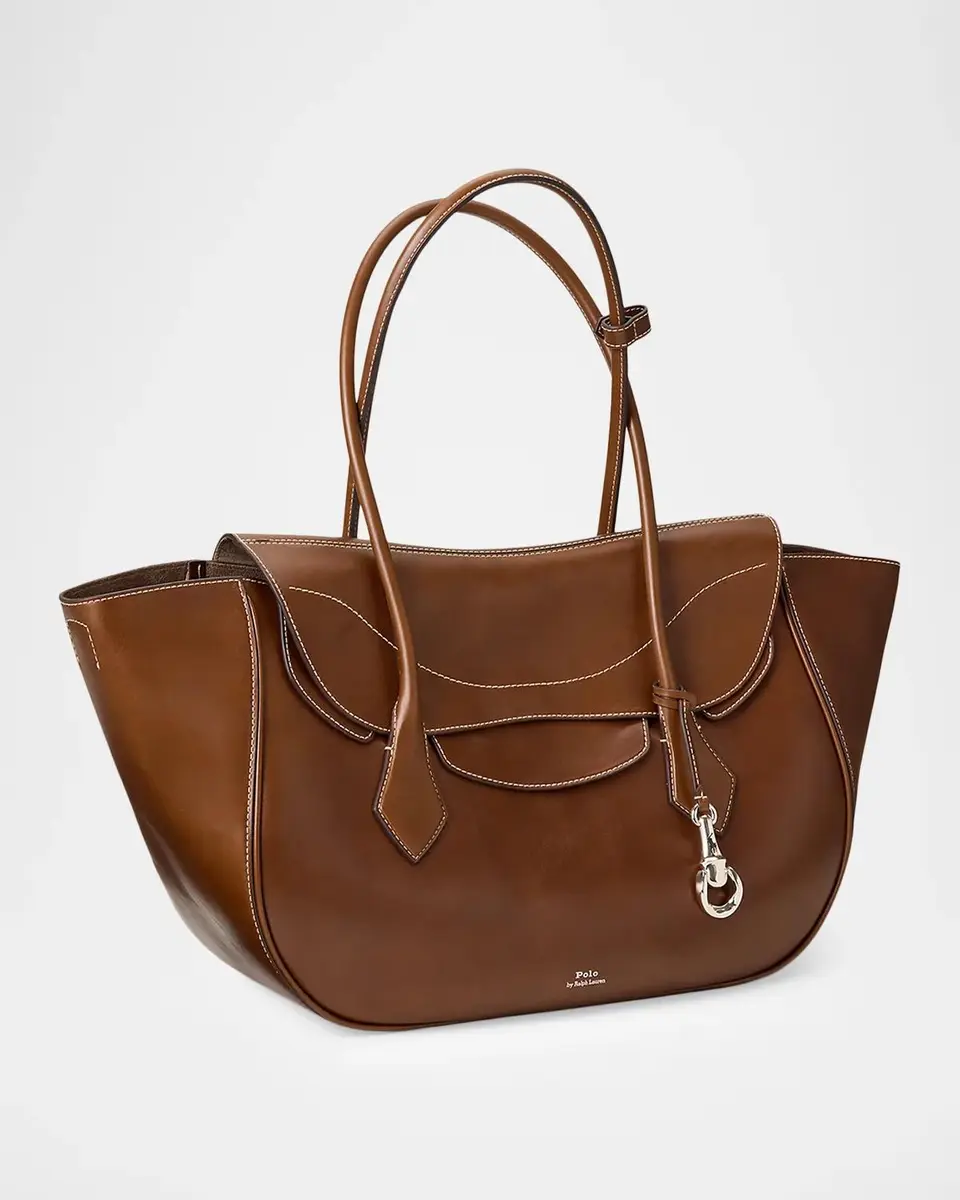 Polo Ralph Lauren Polo Blaze Shiny Tumbled Leather Shoulder Bag | Thumbnail 3 Polo Ralph Lauren Polo Blaze Shiny Tumbled Leather Shoulder Bag | Thumbnail 3