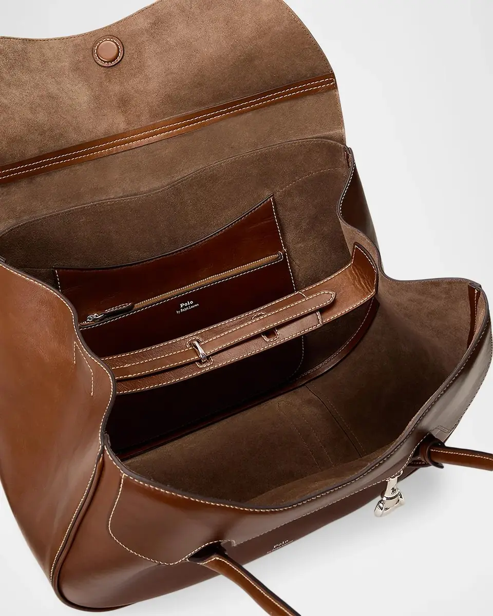 Polo Ralph Lauren Polo Blaze Shiny Tumbled Leather Shoulder Bag | Thumbnail 4 Polo Ralph Lauren Polo Blaze Shiny Tumbled Leather Shoulder Bag | Thumbnail 4