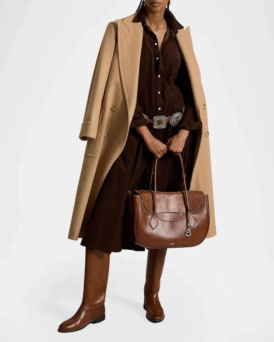 Polo Ralph Lauren Polo Blaze Shiny Tumbled Leather Shoulder Bag | Thumbnail 5 Polo Ralph Lauren Polo Blaze Shiny Tumbled Leather Shoulder Bag | Thumbnail 5