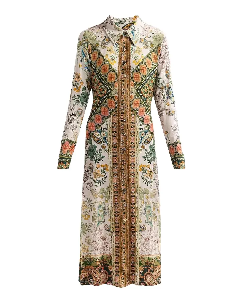 ​The Janie Favorite Solana Printed Midi Shirtdress