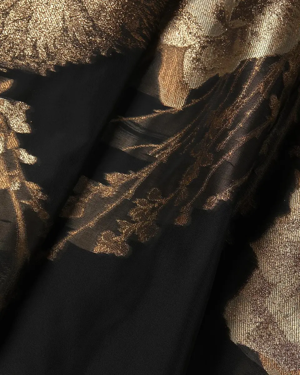 Kay Unger New York Willow Floral Metallic Organza Gown | Thumbnail 5