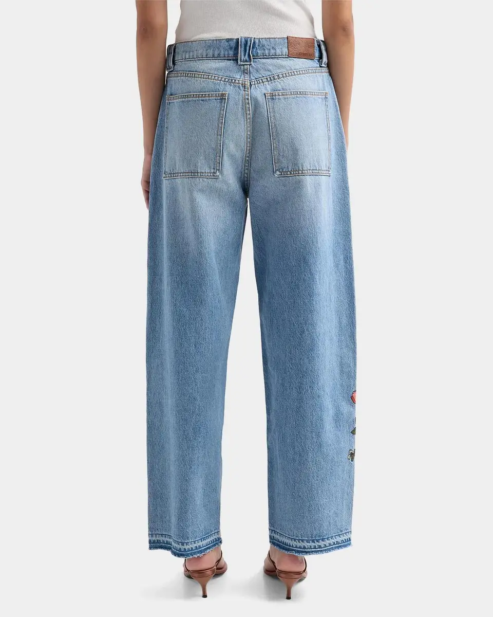 Johnny Was The Barrel Floral-Embroidered Denim Jeans | Thumbnail 3 Johnny Was The Barrel Floral-Embroidered Denim Jeans | Thumbnail 3