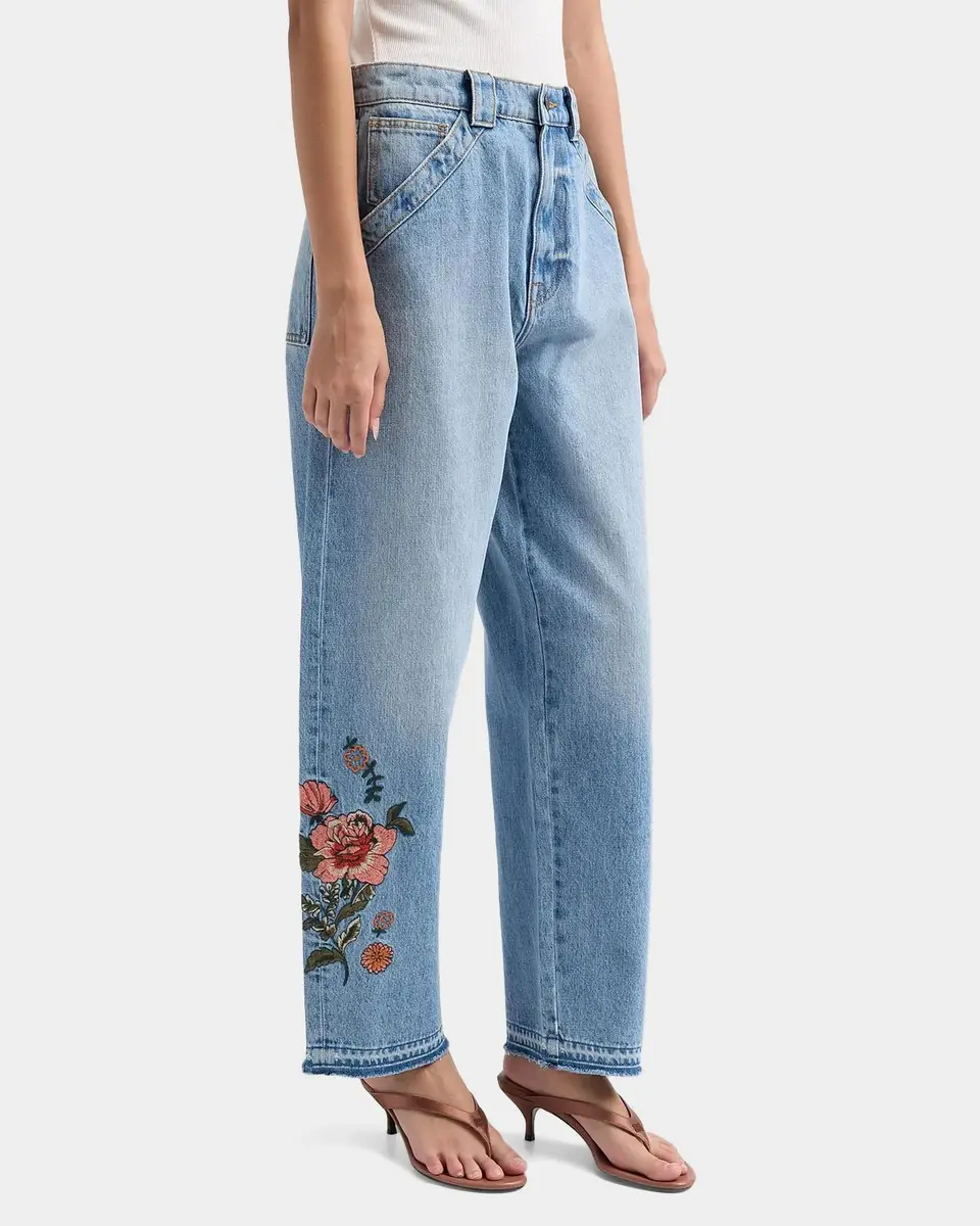 Johnny Was The Barrel Floral-Embroidered Denim Jeans | Thumbnail 4 Johnny Was The Barrel Floral-Embroidered Denim Jeans | Thumbnail 4