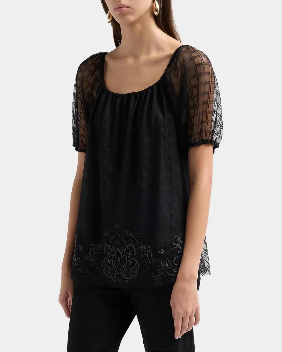 Johnny Was Amarrah Mesh Blouse | Thumbnail 4 Johnny Was Amarrah Mesh Blouse | Thumbnail 4